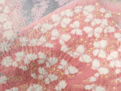 平和屋着物●豪華振袖　絞り　花蝶文　暈し染め　銀通し地　正絹　逸品　CABC6662yc