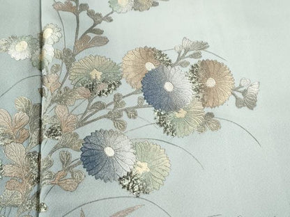 平和屋着物●金彩友禅　卓越技能者・名工・和田光正　訪問着　菊花文　暈し染め　金銀彩　正絹　逸品　CABC6663yc