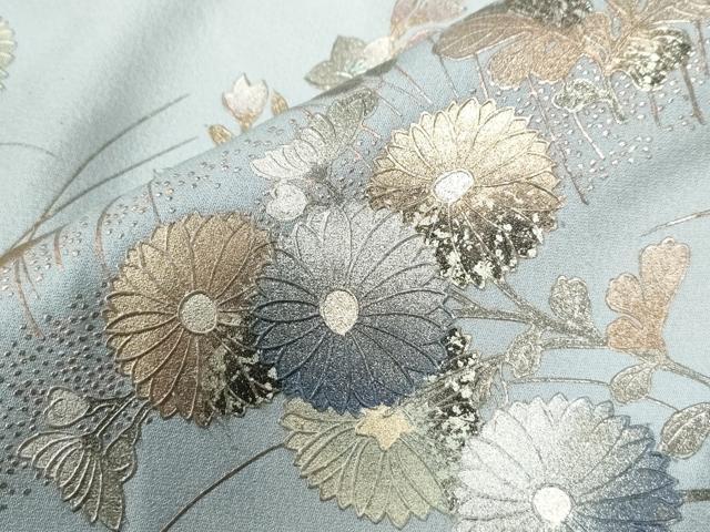 平和屋着物●金彩友禅　卓越技能者・名工・和田光正　訪問着　菊花文　暈し染め　金銀彩　正絹　逸品　CABC6663yc