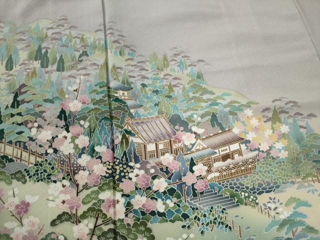 平和屋着物●京友禅作家　外池雅峰　訪問着　樹林風景文　暈し染め　正絹　逸品　未使用　CABC6664yc
