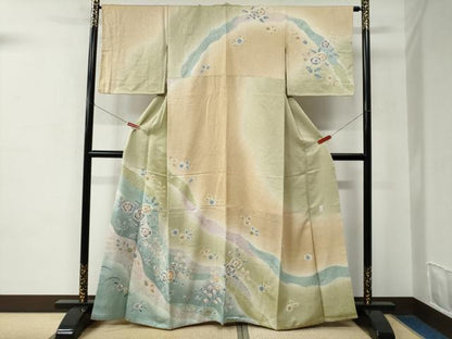 平和屋着物●越後十日町の一流染匠　桐屋・翠山工房　訪問着　辻が花　暈し染め　金彩　正絹　逸品　CABC6665yc