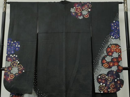 平和屋着物●豪華振袖　絞り　梅　金通し地　正絹　逸品　CABC6669yc