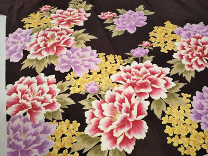 平和屋着物●豪華振袖　作家物　刺繍　牡丹花文　ラメ糸　金彩　正絹　逸品　CABC6671yc