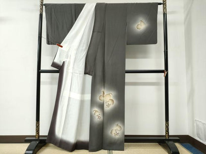 平和屋着物●訪問着　鈴　童子遊び　暈し染め　正絹　逸品　CABC6672yc