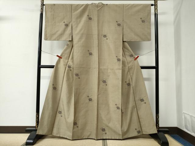 平和屋着物●上質な紬 独楽 正絹 逸品 CABC6677yc