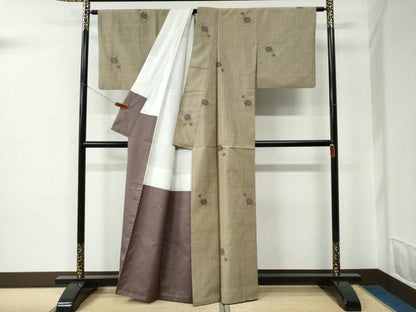 平和屋着物●上質な紬 独楽 正絹 逸品 CABC6677yc