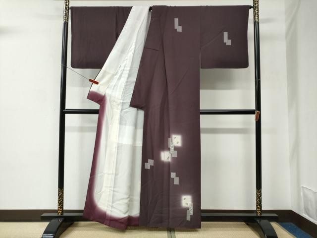 平和屋着物●訪問着 刺繍 色紙重ね源氏香枝葉文 蛍暈し 正絹 逸品 CABC6682yc