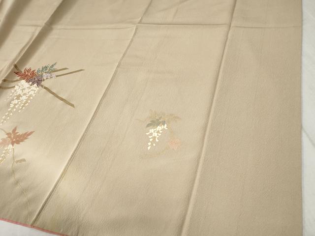 平和屋着物●訪問着 駒刺繍 枝垂れ藤 暈し染め 金彩 鈴乃屋扱い 正絹 逸品 CABC6694yc