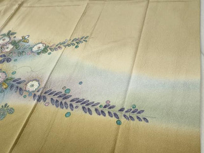 平和屋着物●訪問着　辻が花　暈し染め　金彩　正絹　逸品　CABC6696yc
