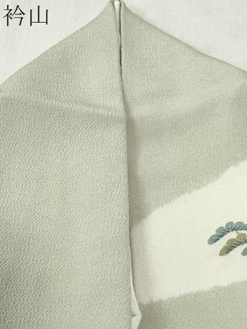 平和屋着物●訪問着　松竹梅風景文　鬼しぼ縮緬　正絹　逸品　CABC6701yc
