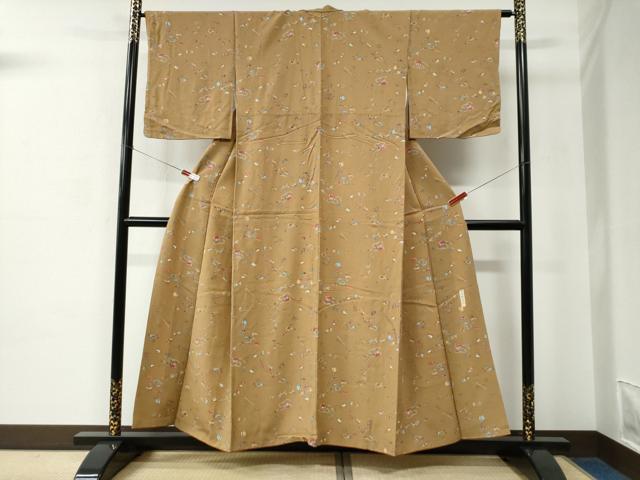 平和屋着物●上質な小紋　作家物　手描き　玩具文　鬼しぼ縮緬　阪急百貨店扱い　正絹　逸品　CABC6704yc