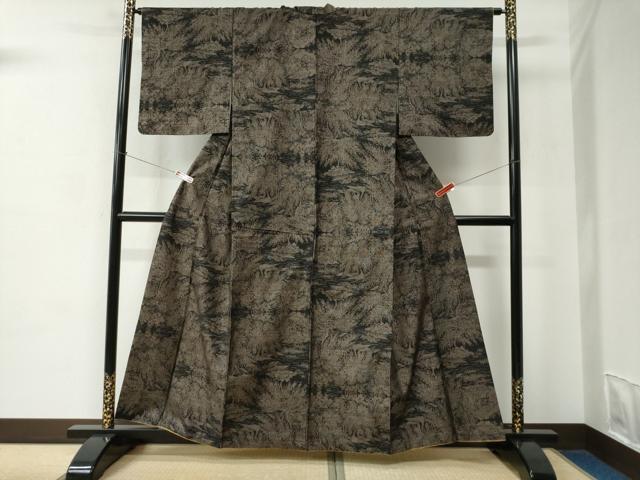 平和屋着物●本場大島紬　9マルキ　枝垂れ柳　正絹　逸品　CABC6709yc