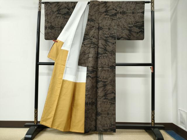 平和屋着物●本場大島紬　9マルキ　枝垂れ柳　正絹　逸品　CABC6709yc