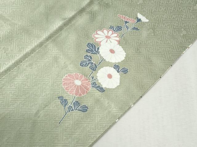 平和屋着物●訪問着　鬘帯吉祥花蝶文　金彩　正絹　逸品　CABC6714yc