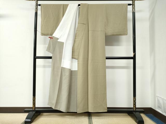 平和屋着物●本草木染作家　圓啓　江戸小紋　鮫小紋柄　正絹　逸品　未使用　CABC6718yc