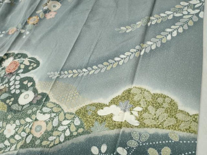 平和屋着物●訪問着　辻が花　暈し染め　金彩　正絹　逸品　CABC6719yc
