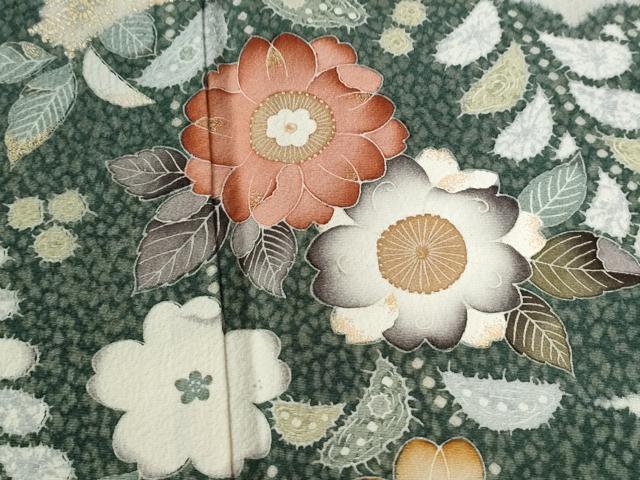 平和屋着物●訪問着　辻が花　暈し染め　金彩　正絹　逸品　CABC6719yc
