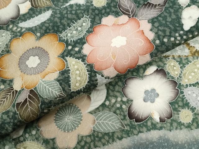 平和屋着物●訪問着　辻が花　暈し染め　金彩　正絹　逸品　CABC6719yc