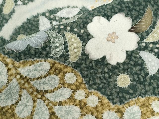 平和屋着物●訪問着　辻が花　暈し染め　金彩　正絹　逸品　CABC6719yc