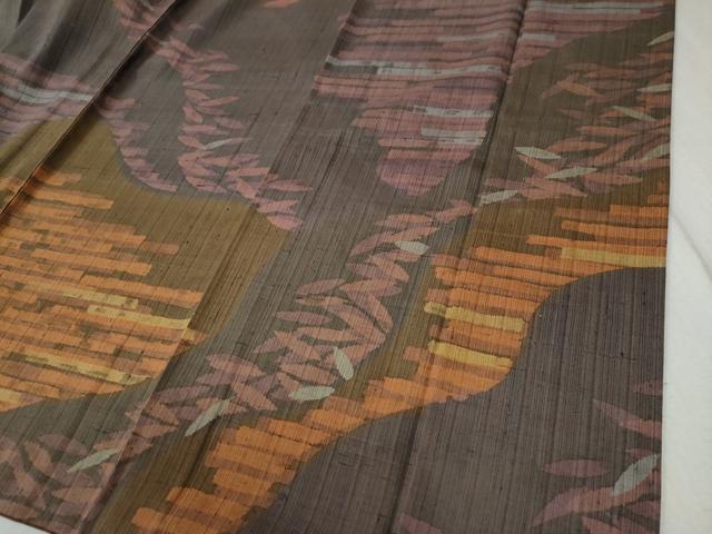 平和屋着物●訪問着　紬地　ろうけつ染め　吉祥文　正絹　逸品　CABC6720yc