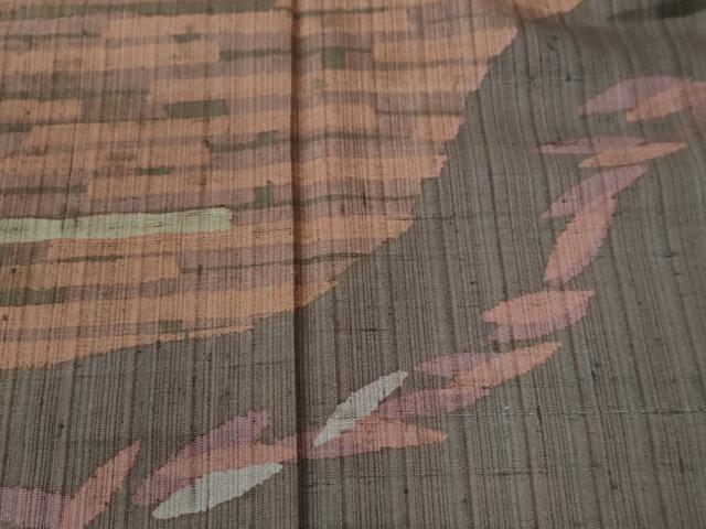 平和屋着物●訪問着　紬地　ろうけつ染め　吉祥文　正絹　逸品　CABC6720yc