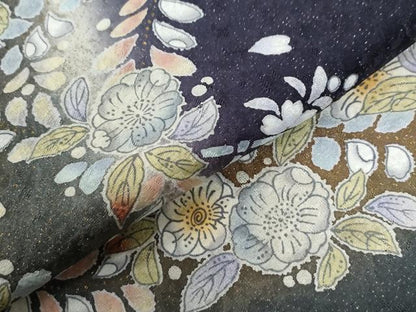 平和屋着物●訪問着 辻が花 暈し染め 銀通し地 ロング丈 正絹 逸品 未使用 CABC6723yc