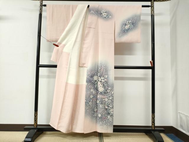 平和屋着物●越後十日町の一流染匠　桐屋・翠山工房　訪問着　辻が花　暈し染め　正絹　逸品　CABC6725yc