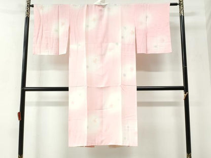 平和屋着物●長襦袢 袷 絞り 舞花文 蛍暈し 正絹 逸品 CABC6731yc