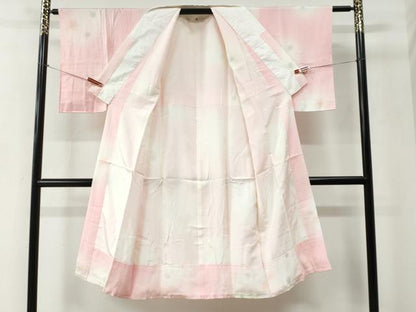 平和屋着物●長襦袢 袷 絞り 舞花文 蛍暈し 正絹 逸品 CABC6731yc