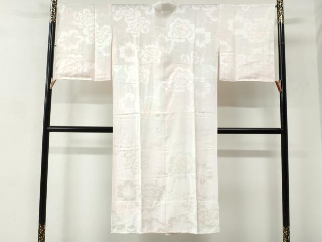 平和屋着物●長襦袢　無双仕立て　牡丹地紋　暈し染め　正絹　逸品　未使用　CABC6732yc