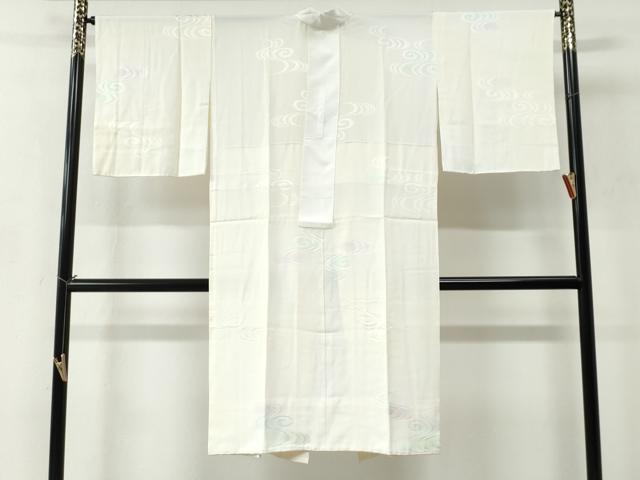 平和屋着物●長襦袢 無双仕立て 流水地紋 暈し染め 正絹 逸品 CABC6733yc