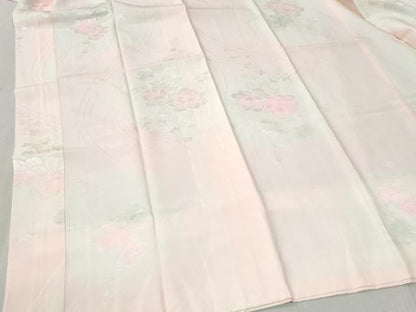平和屋着物●長襦袢　袷　牡丹花地紋　暈し染め　正絹　逸品　CABC6734yc