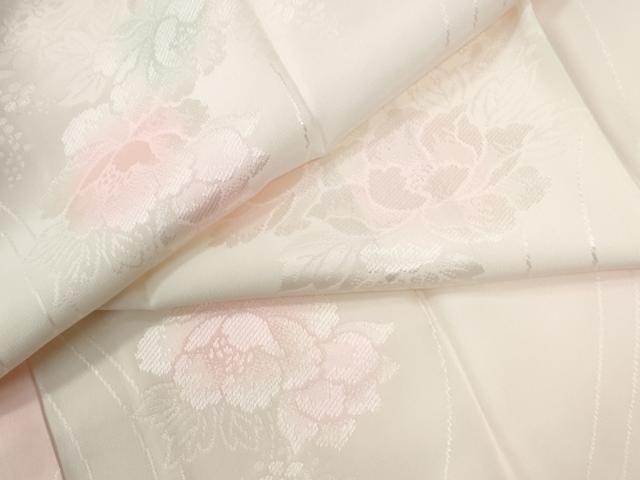 平和屋着物●長襦袢　袷　牡丹花地紋　暈し染め　正絹　逸品　CABC6734yc