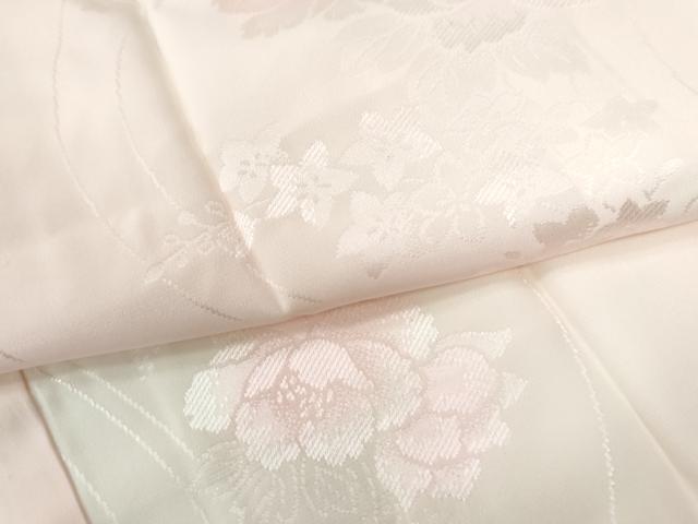 平和屋着物●長襦袢　袷　牡丹花地紋　暈し染め　正絹　逸品　CABC6734yc