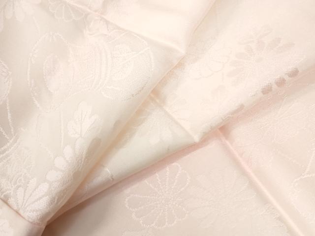 平和屋着物●長襦袢 無双仕立て 鼓枝花地紋 暈し染め 半衿刺繍 正絹 逸品 CABC6735yc