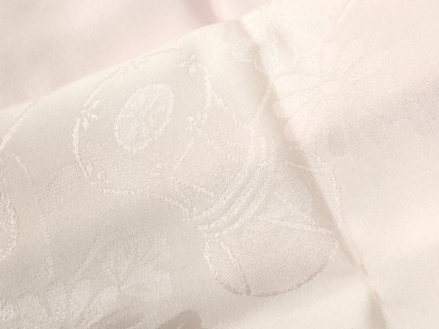 平和屋着物●長襦袢 無双仕立て 鼓枝花地紋 暈し染め 半衿刺繍 正絹 逸品 CABC6735yc
