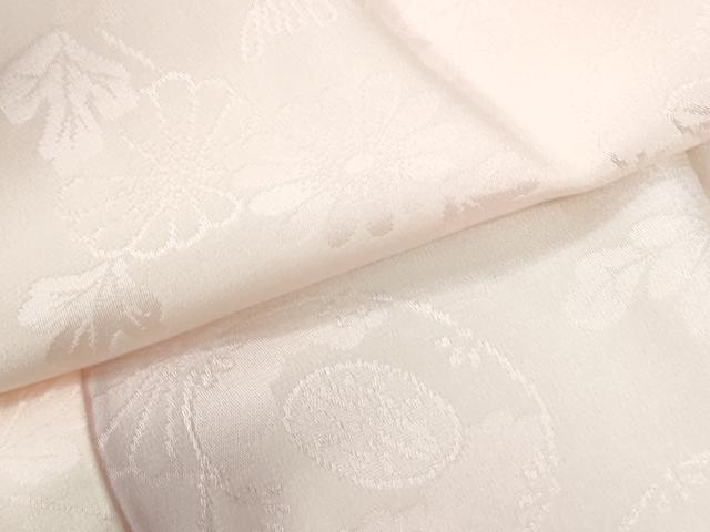 平和屋着物●長襦袢 無双仕立て 鼓枝花地紋 暈し染め 半衿刺繍 正絹 逸品 CABC6735yc