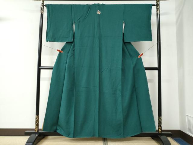 平和屋着物●上質な色無地　紋意匠　鉄色　正絹　逸品　CABC6738yc