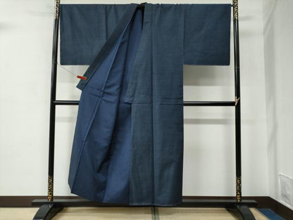 平和屋着物●男性　本場大島紬　アンサンブル　80亀甲　総詰め　福崎敏代作　証紙付き　キングサイズ　正絹　逸品　未使用　CABC6741yc