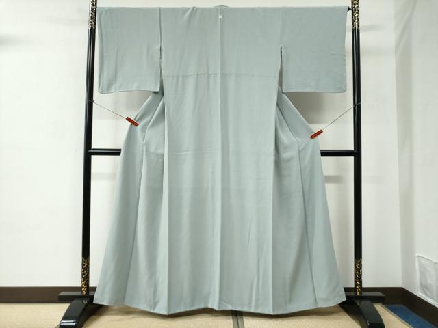 平和屋着物●上質な色無地　秘色色　正絹　逸品　CABC6751yc