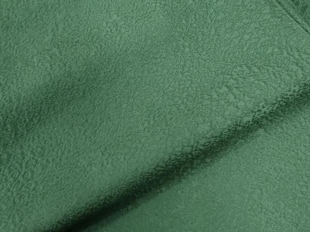平和屋着物●上質な色無地　草花地紋　緑青色　正絹　逸品　CABC6753yc