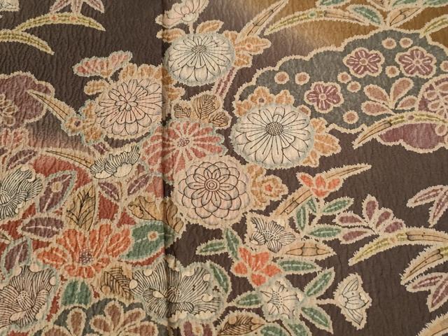 平和屋着物●訪問着　雲取り吉祥草花文　暈し染め　正絹　逸品　CABC6754yc