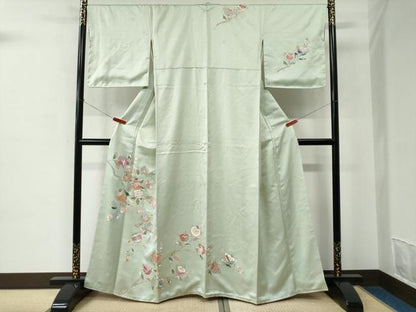 平和屋着物●訪問着　橘枝桜文　金彩　正絹　逸品　未使用　CABC6755yc