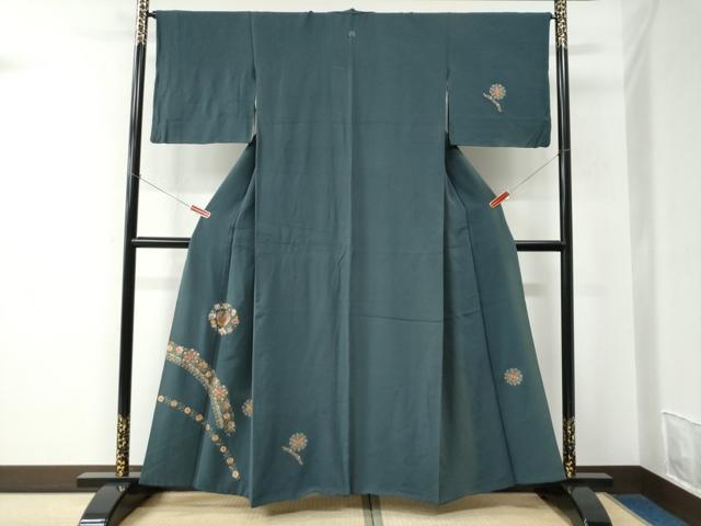 平和屋着物●訪問着　総刺繍　鳳凰更紗花唐草文　金糸　そごう扱い　正絹　逸品　CABC6756yc