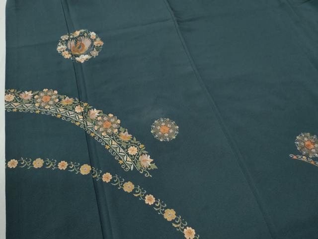 平和屋着物●訪問着　総刺繍　鳳凰更紗花唐草文　金糸　そごう扱い　正絹　逸品　CABC6756yc