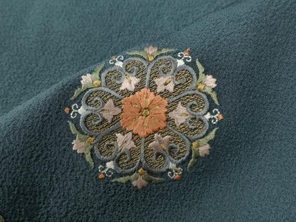 平和屋着物●訪問着　総刺繍　鳳凰更紗花唐草文　金糸　そごう扱い　正絹　逸品　CABC6756yc