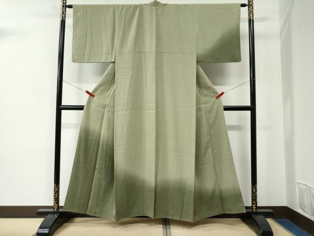 平和屋着物●訪問着　江戸小紋　溢れ松葉　暈し染め　鈴乃屋扱い　正絹　逸品　CABC6774yc