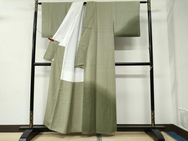 平和屋着物●訪問着　江戸小紋　溢れ松葉　暈し染め　鈴乃屋扱い　正絹　逸品　CABC6774yc