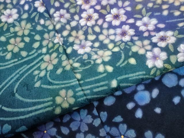 平和屋着物●豪華振袖　流水舞花文　暈し染め　正絹　逸品　CABC6776yc