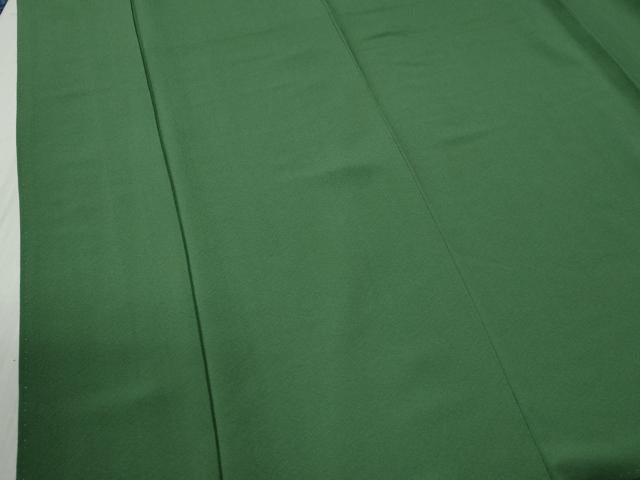 平和屋着物●上質な色無地　緑青色　正絹　逸品　CABC6777yc